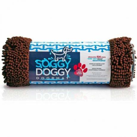 საუკეთესო კარის ხალიჩები ძაღლებისთვის: სველი Doggy Doormat ძვლის დიზაინით