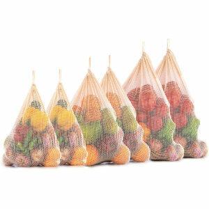 Cele mai bune opțiuni pentru saci de produse reutilizabile: pungi de producție - pungi de bumbac din plasă