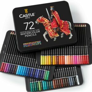 Geriausias pieštukų pasirinkimas: pilies meno reikmenys 72 akvarelės pieštukai