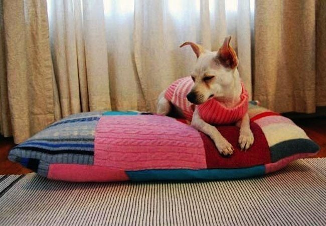 DIY posteľ pre psa - patchwork
