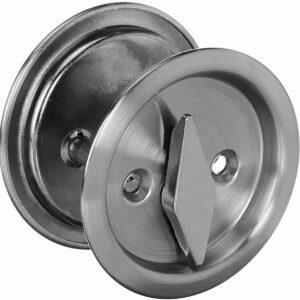 أفضل خيار لقفل باب الجيب: Kwikset 335 Round Bed / Bath Pocket Door Lock