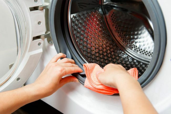 Molde de limpeza na máquina de lavar