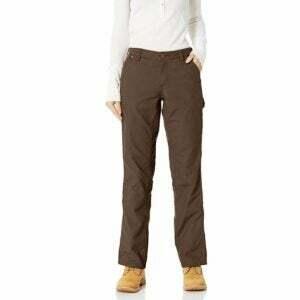 A melhor opção de calça de trabalho de construção: calça de trabalho de lona flexível robusta Carhartt feminina