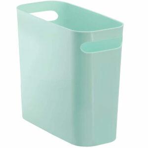 Найкращі варіанти сміттєвого бака для ванної кімнати: маленький прямокутний сміттєвий контейнер mDesign Slim