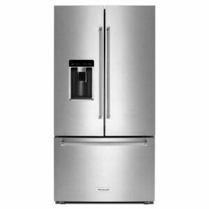 Nejlepší možnost lednice s protihloubkou: KitchenAid 23,8 cu. ft. Lednička s francouzskými dveřmi