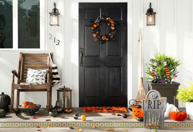 Alternativet for beste Halloween-dekorasjoner: Dreher-flaggermusen innendørs utendørs putepute for feriegangen