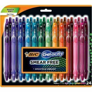 As melhores canetas de gel para opções de coloração: Canetas de gel retráteis de secagem rápida BIC Gel-ocity