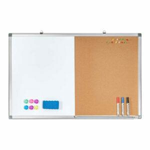 أفضل خيار للوحة المسح الجاف: maxtek Combination White Board & Bulletin Cork Board