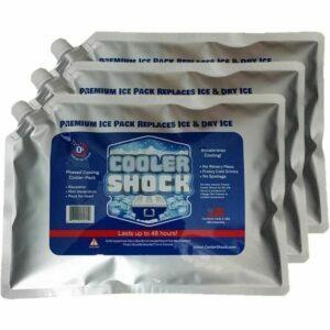 O melhor pacote de gelo para opção de refrigerador: Cooler Shock 3X Lg. Pacotes de congelamento de refrigerador Zero ° F