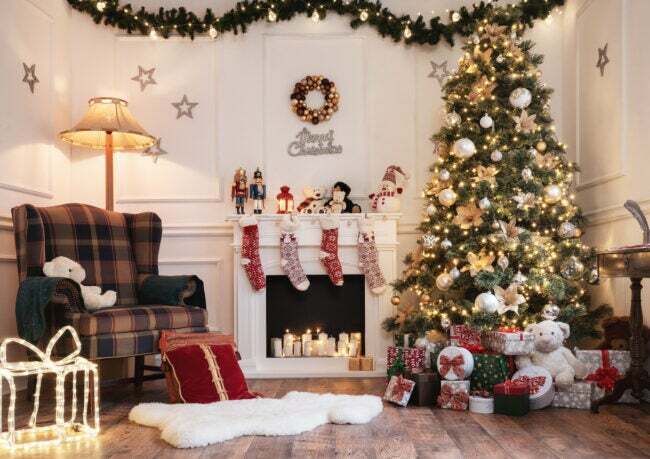 Notranje božične lučke, okraski in drevesce