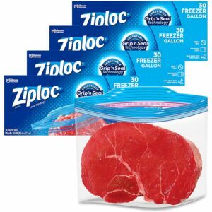 Лучший вариант контейнеров для заморозки: Ziploc-галлонные пакеты для хранения продуктов в морозильной камере