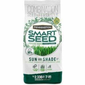 Het beste graszaad voor de noordoostelijke optie: Pennington Smart Seed Sun and Shade Fertilizer Mix