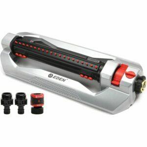 As melhores opções de sprinkler oscilante: Aspersor turbo oscilante 3 vias de metal Eden 94116