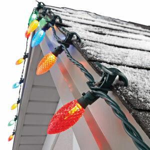 Melhor opção de luzes de Natal ao ar livre: 3 luzes de Natal de clipe rápido de LED NOMA C9