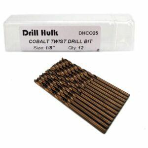 Det beste borebitsalternativet: Drill Hulk Cobalt Steel Twist Drill Bits, pakke med 12