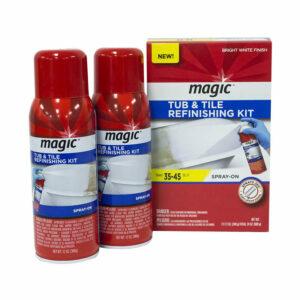 Paras kylpyammeiden viimeistelypakkauksen vaihtoehto: Magic Tub ja Tile Refinishing Kit Spray on Aerosol