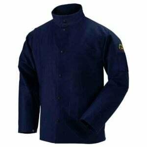 सर्वश्रेष्ठ वेल्डिंग जैकेट विकल्प: ब्लैक स्टैलियन नेवी एफआर कॉटन वेल्डिंग जैकेट