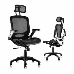Cele mai bune opțiuni pentru scaune de birou pentru dureri de spate: scaun de birou din plasă ergonomică Gabrylly