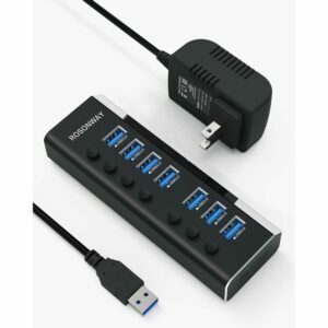 Nejlepší možnost rozbočovače USB: Rosonway USB Hub 3.0 Powered