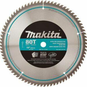 A melhor lâmina de serra para corte de opções de piso laminado: Makita A-93681 Lâmina micro polida de 80 dentes e 10 polegadas