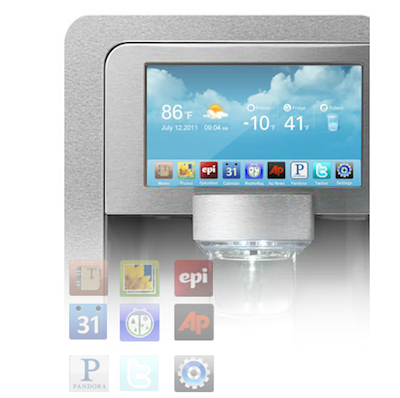 Digitální zobrazovací panel chladničky Samsung