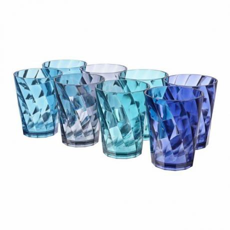 A melhor opção de copo de água: Conjunto de copos plásticos US Acrílico Optix de 14 onças com 8