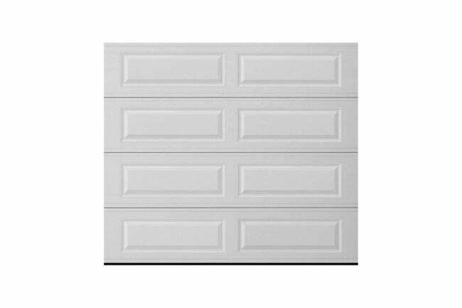A melhor opção de porta de garagem Amarr Lincoln 2000 Porta de garagem com painel branco