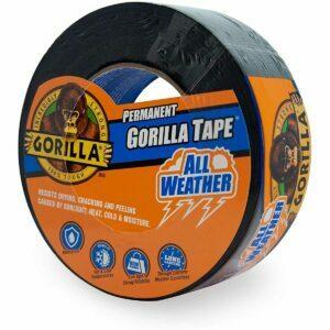 ตัวเลือกเทปเป็ดที่ดีที่สุด: Gorilla 6009002 Weather Tape, 1-Pack, Black