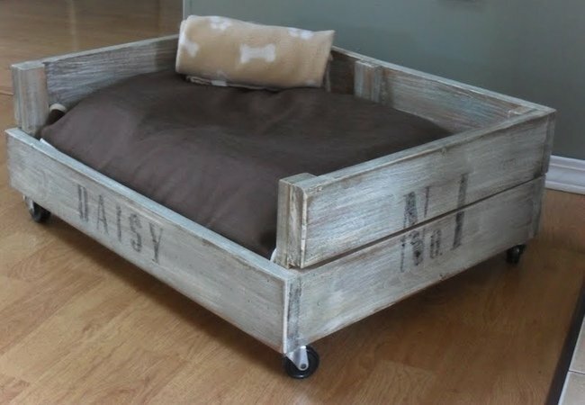 מיטת כלבים DIY - ארגז