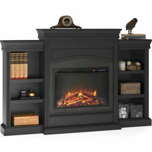 A melhor opção de lareira elétrica: Ameriwood Home Lamont Mantel Fireplace