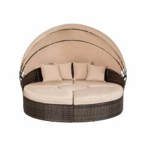 La mejor opción de sofá cama: sofá cama para patio al aire libre SUNCROWN con dosel retráctil