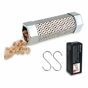 A melhor opção de fumante de tubo de pellet: Tubo de fumante de pellet KampFit 6 polegadas - aço inoxidável