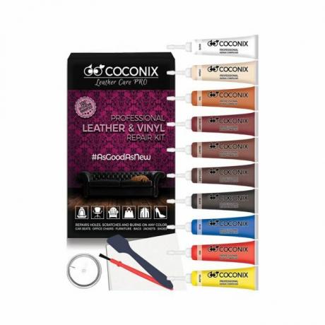 A melhor opção de kit de reparo de couro: Kit de reparo de couro e vinil Coconix