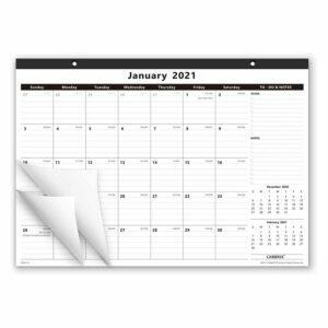 A melhor opção de calendário de parede: calendário de mesa mensal Cabbrix 2021