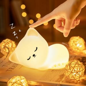 Vezeték nélküli lámpa opció: Mubarek Cute Kitty Kids Night Light
