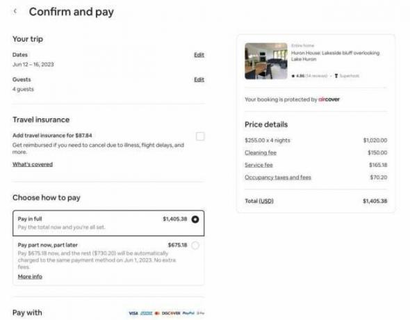 „Airbnb“ apžvalgų užsakymas ir mokėjimas