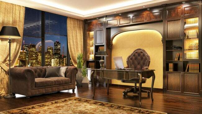 iStock-1215647668 tendințe de design interior în 2023 birou de lux de acasă
