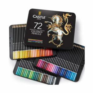 La mejor opción de lápices de dibujo: Castle Art Supplies Juego de 72 lápices de colores premium