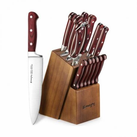 La meilleure option d'ensemble de couteaux de cuisine: Ensemble de couteaux de cuisine Emojoy 15 pièces