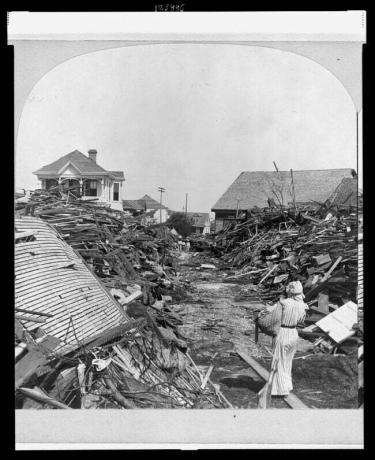 1900 Galveston Kasırgasından Yıkım