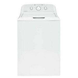 מכונת הכביסה והמייבש Black Friday אפשרות: Hotpoint 3.8 cu. רגל מכונת כביסה עם טופ לבן