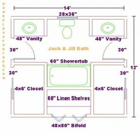 Jack & Jill badeværelse