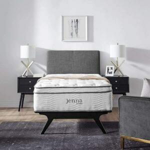 Кращі варіанти матраців для бічних спальних місць: стьобана подушка з подвійною пружинною подушкою Modway Jenna 14 ”