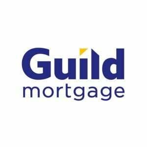 As palavras 'Guild Mortgage' aparecem em azul escuro sobre fundo branco.