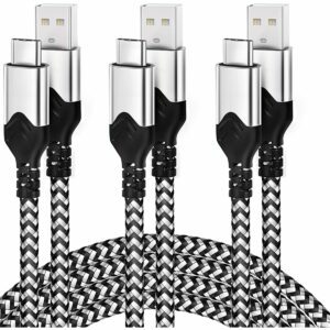Opsi Kabel Pengisian Daya Terbaik: Kabel USB Tipe C DEEGO 10 Ft, 3 Paket