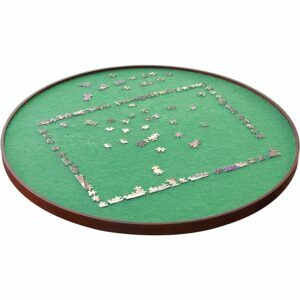 Najlepsza opcja stołów do układania puzzli: Okrągła powierzchnia Spinner z kawałkami i kawałkami