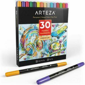 ตัวเลือกเครื่องหมายผ้าที่ดีที่สุด: Arteza Fabric Markers, ชุด 30 คละสี