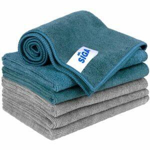 La mejor opción de toallas de cocina: Paño de limpieza de microfibra MR.SIGA, paquete de 6