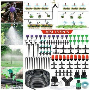 最高のプライムデーの芝生と庭のオプション：キングドゥウェイ灌漑システム95FtDIY灌漑キット