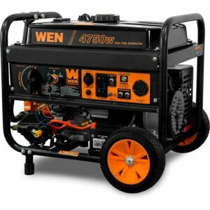 Najboljša možnost poceni domačih generatorjev: prenosni generator Wen DF475T na dvojno gorivo